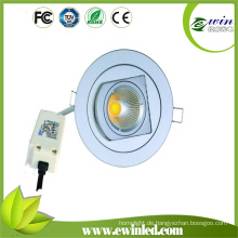 Preis drehbar LED Downlight COB mit CE / RoHS / SAA genehmigt